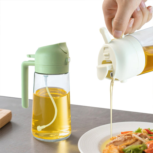 2-in-1 500ml Cooking Oil Dispenser Bottle with Measuring Container