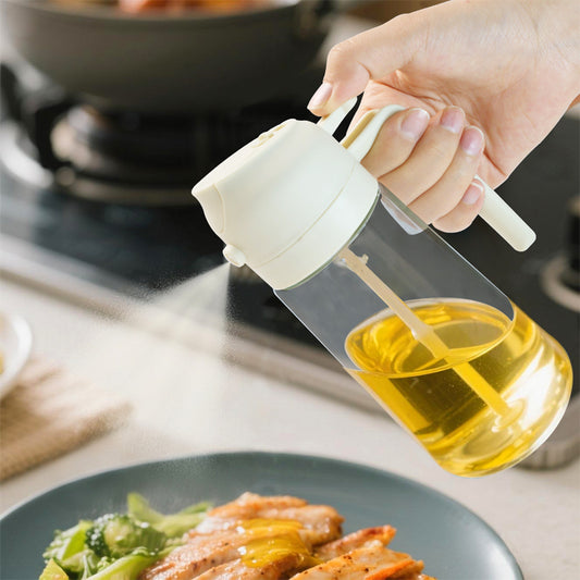 2-in-1 500ml Cooking Oil Dispenser Bottle with Measuring Container